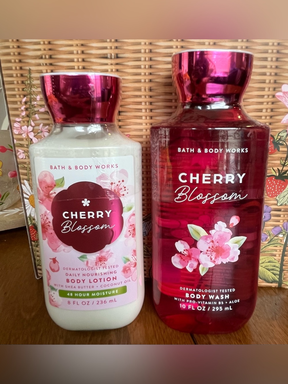 Bath & Body Works Cherry Blossom Lotion & Body Wash - HTF Limited Edition NEW